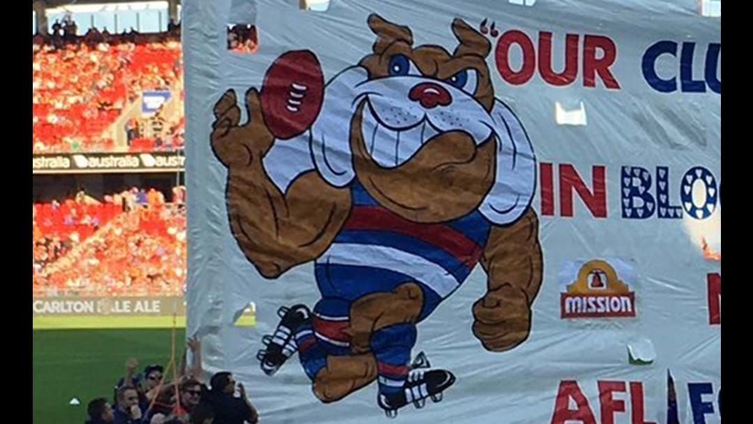 Article heading image for The Bulldogs Banner Has Absolutely Savaged The Hell Out Of GWS