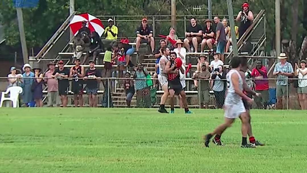 Article heading image for Cyril Rioli Took A Huge Hanger Playing For The Tiwi Bombers On The Weekend