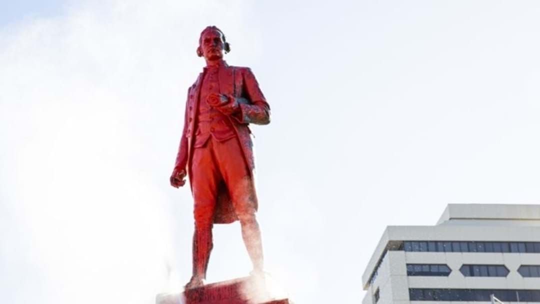 Article heading image for Australia Day Protestors Deface Captain Cook Statue With Red Paint 