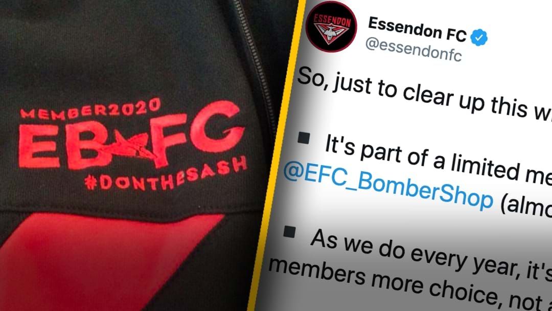 Article heading image for Essendon Has Cleared Up The EBFC Logo Spotted On Their New Merch