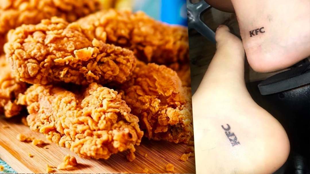 Article heading image for 19-Year-Old Cops Free KFC For A Year Thanks To A KFC Tattoo