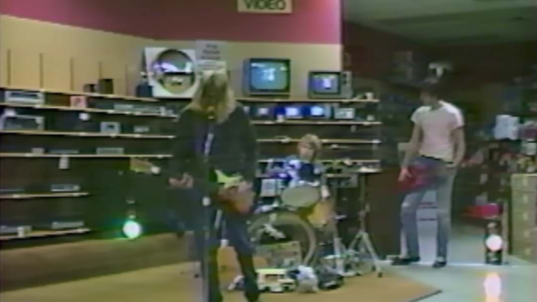 Article heading image for WATCH: Previously Unreleased Nirvana Gig In Audio Store From 1988