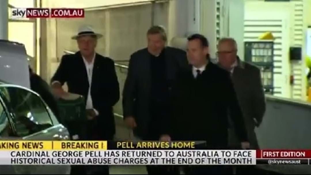 Article heading image for George Pell Arrives Back In Australia