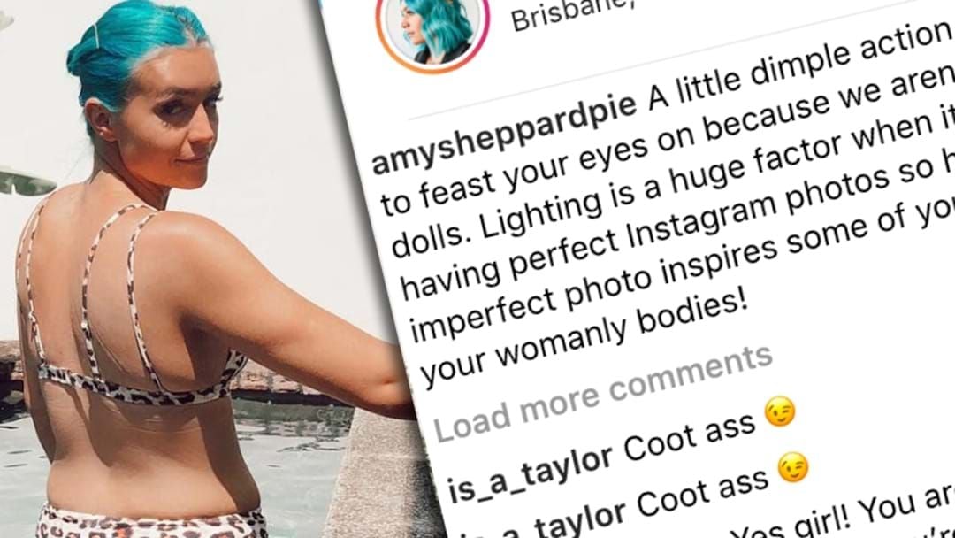 Article heading image for Amy Sheppard's Awesome Insta Post Literally Kicks Arse! We Love it!