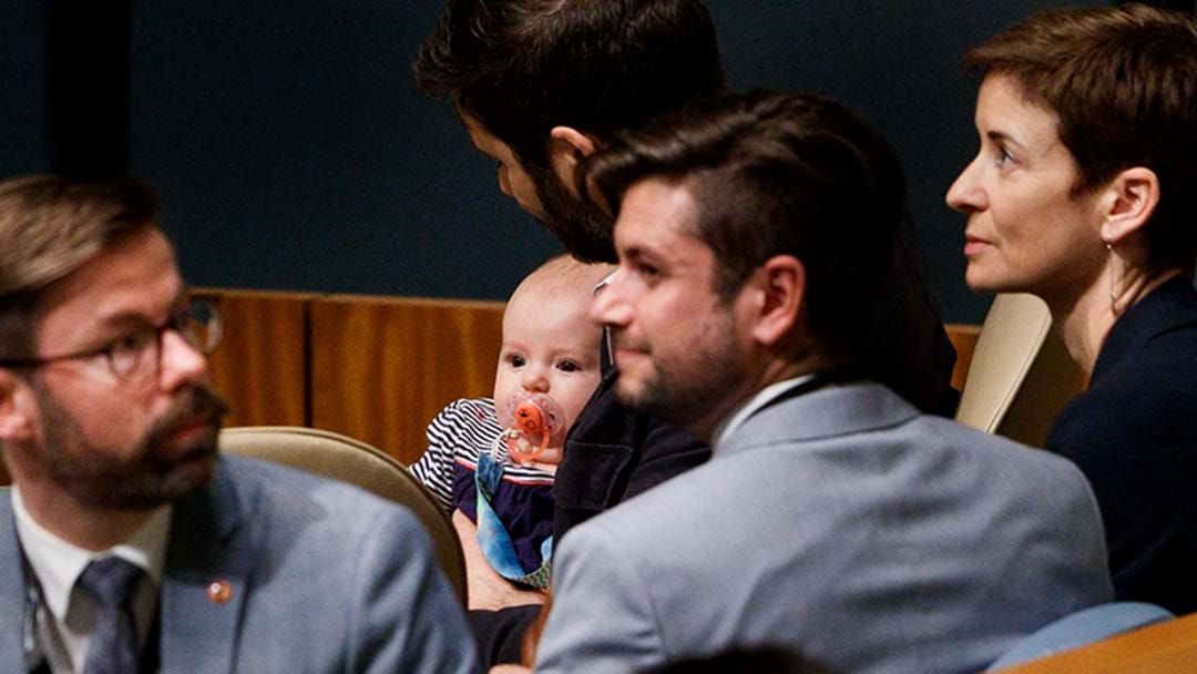Article heading image for Kiwi PM Jacinda Adern's Baby Daughter Neve At The UN Is Just Adorable