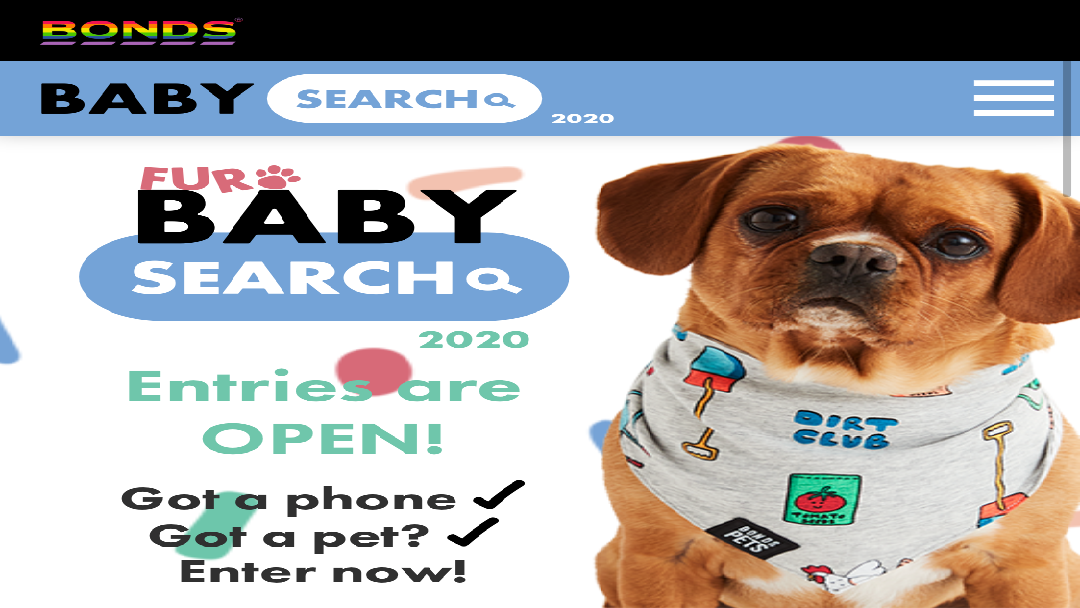 Article heading image for Get You Fur Babies Ready! Bonds Baby Search Is Back With A Twist