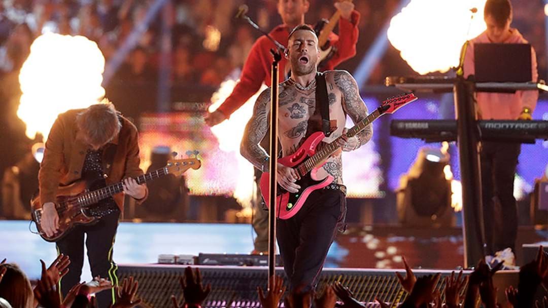 Article heading image for Maroon 5’s Super Bowl 2019 Halftime Show Was Crashed By SpongeBob Squarepants!