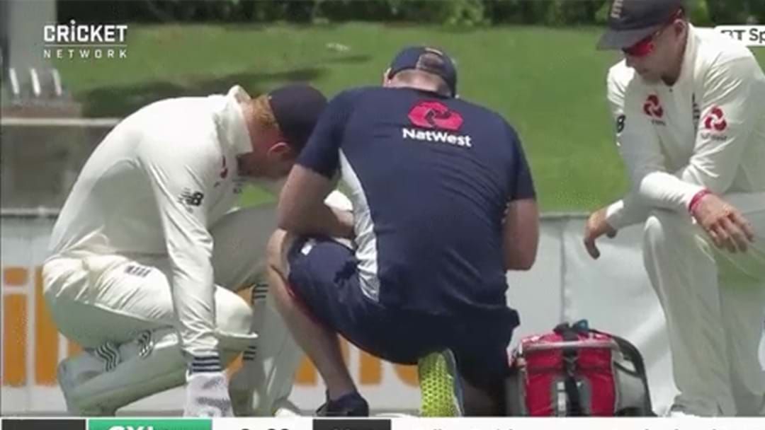 Article heading image for Jonny Bairstow Helped From Tour Game With Finger Injury