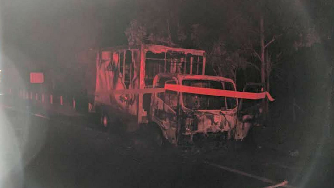 Article heading image for Fire Destroys Truck on Pacific Highway