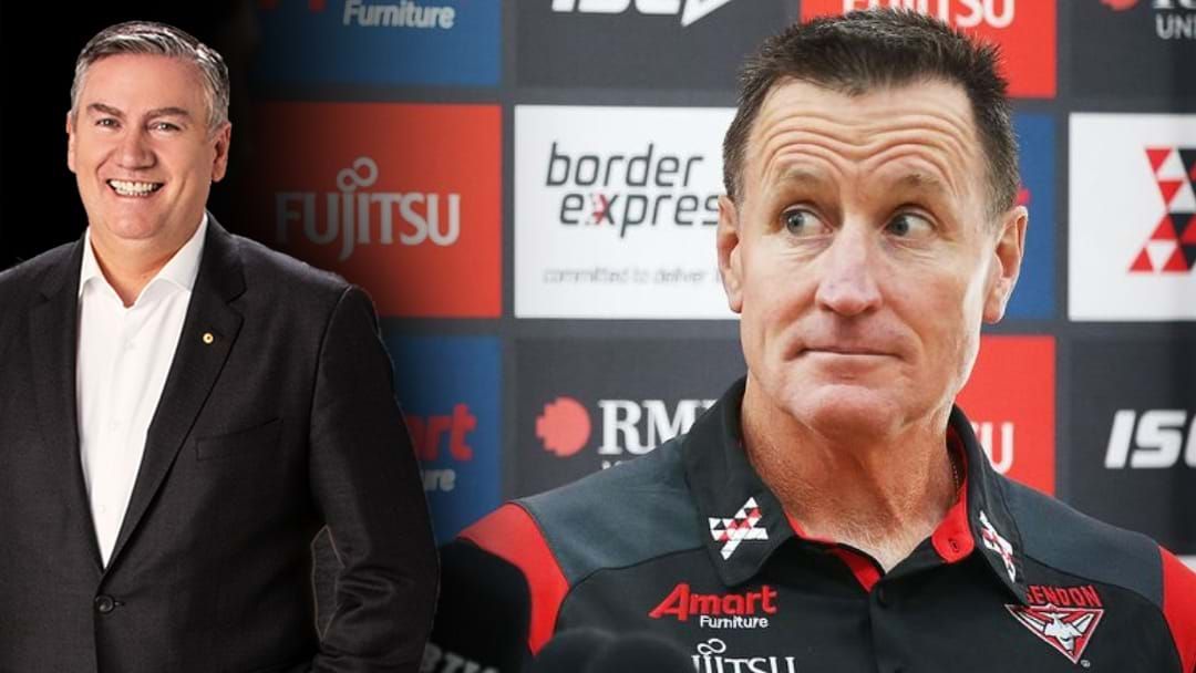 Article heading image for Eddie McGuire Reacts To John Worsfold's Essendon 'Backhander' 