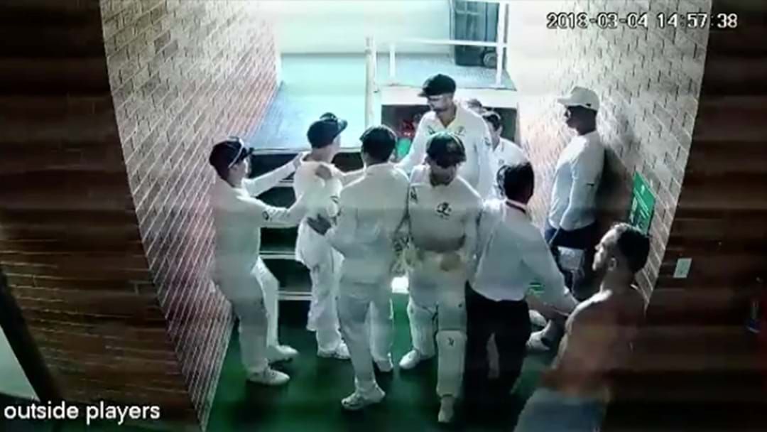 Article heading image for Dave Warner Caught On Video In Stairwell Stoush With South Africa Wicketkeeper Quinton De Kock
