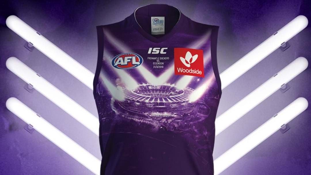 Article heading image for Fremantle Unveil New Jumper For First AFL Game At Perth Stadium