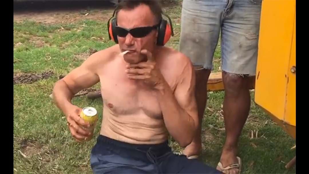 Article heading image for Aussie Attempts To Neck A Beer In Front Of Industrial Aircompressor