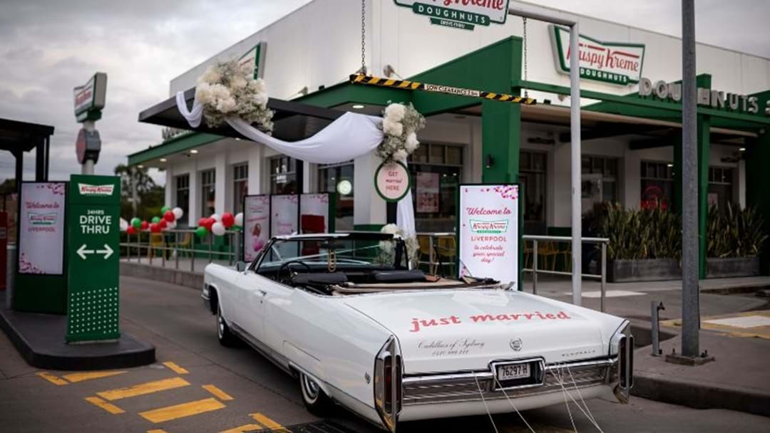 Article heading image for Three Couples Tie The Knot At Liverpool Krispy Kreme In NSW