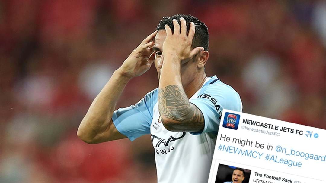 Article heading image for Newcastle Jets Hilariously Trolled Tim Cahill On Twitter Last Night