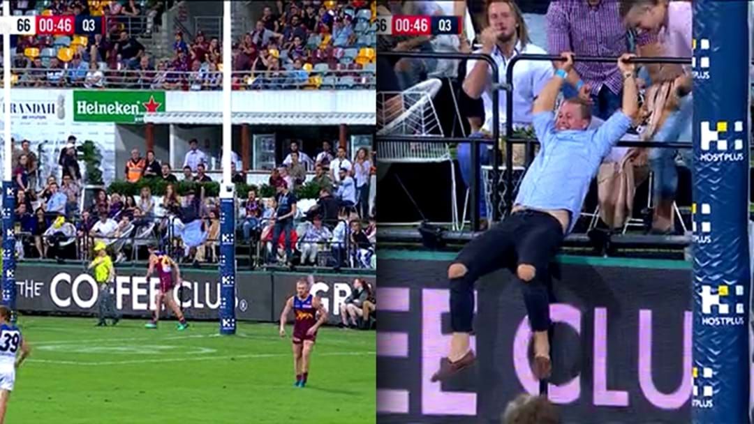 Article heading image for It Turns Out The Bloke Who Flipped On To The Gabba Wasn’t Fined At All