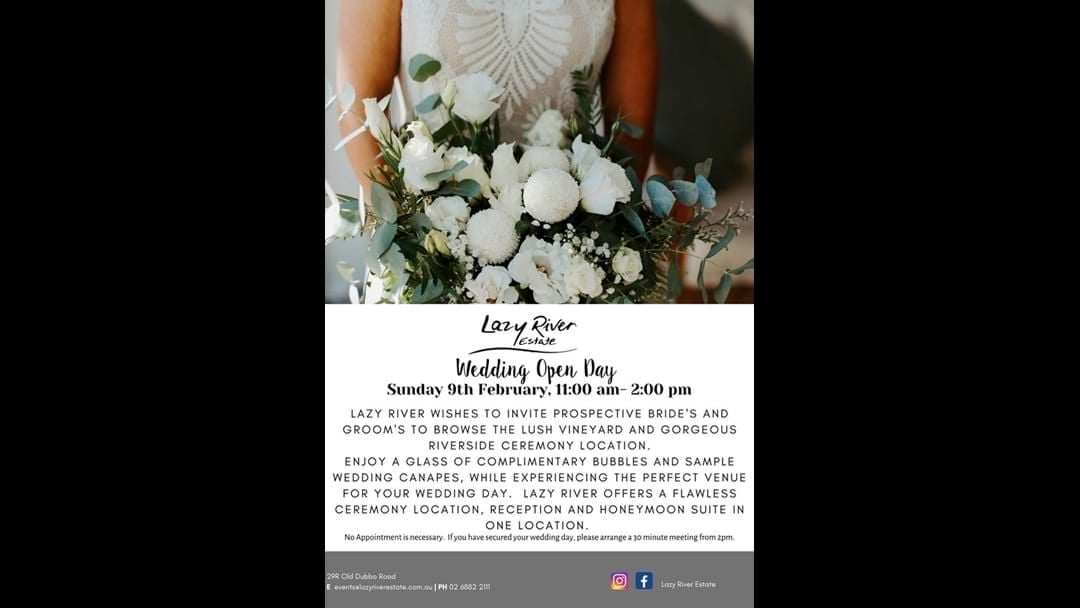 Article heading image for Lazy River Estate - Wedding Open Day