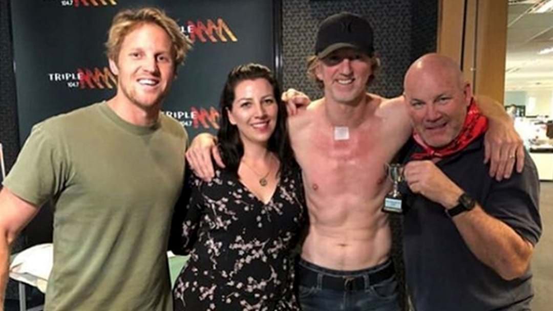 Article heading image for Louie Gets Waxed Live On Air By Jars & Rory Sloane After Losing A Bet!