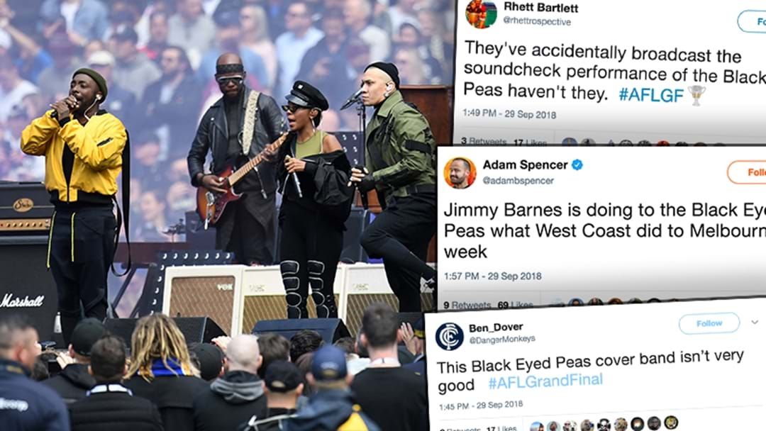 Article heading image for Fans React To The Black Eyed Peas' Pre-Game Performance