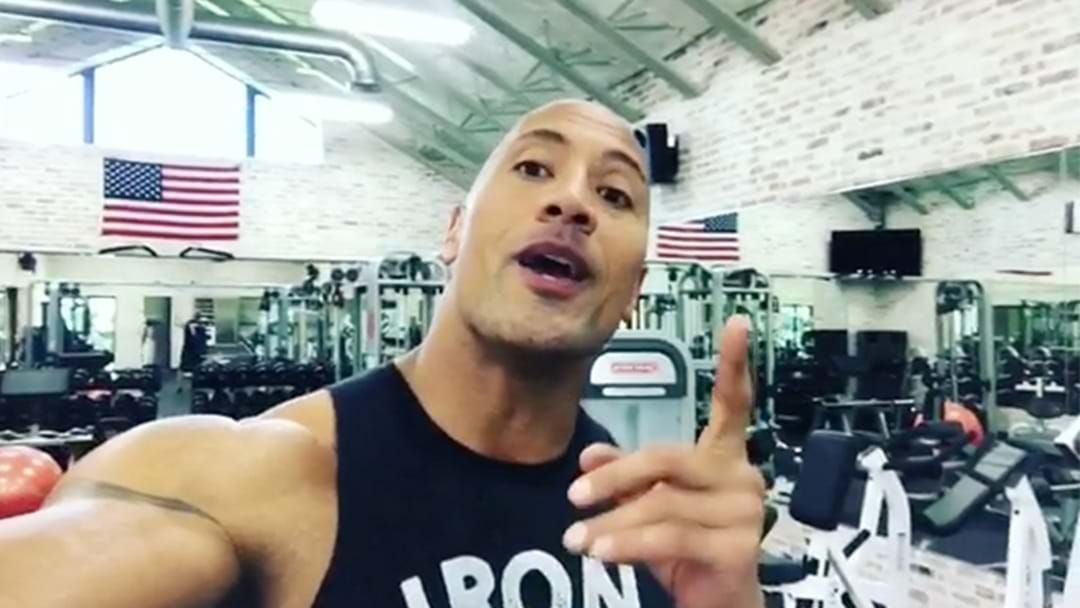 Article heading image for The Rock's Heartfelt Message To AFL Star's Sick Younger Brother