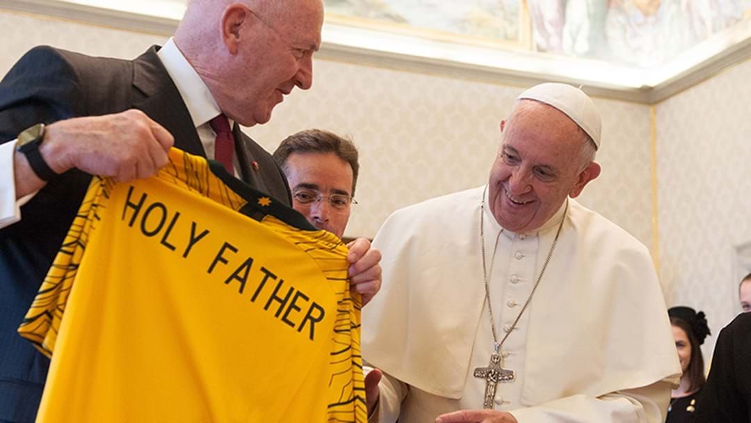 Article heading image for Pope Francis Is Definitely Onboard The Socceroos Bandwagon