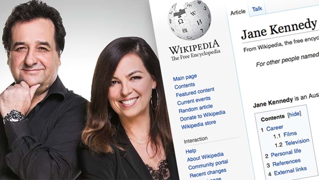 Article heading image for Mick Made Some 'Changes' To Jane's Wikipedia Page And Had Siri Read Them Out Live On Air