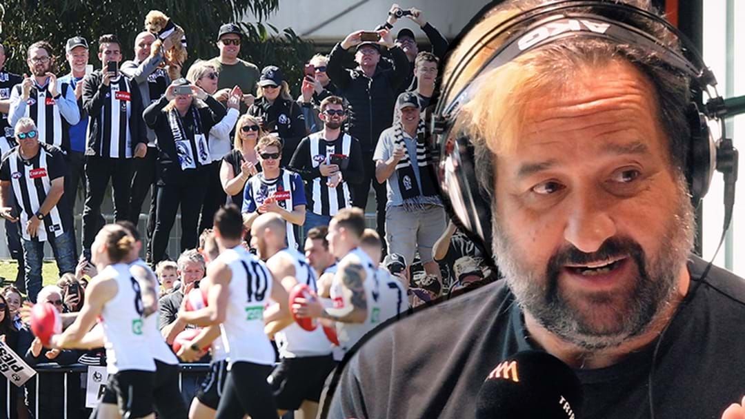 Article heading image for "Keep Moving!": How Mick Molloy Used To Troll Losing Pies Fans Near The 'G