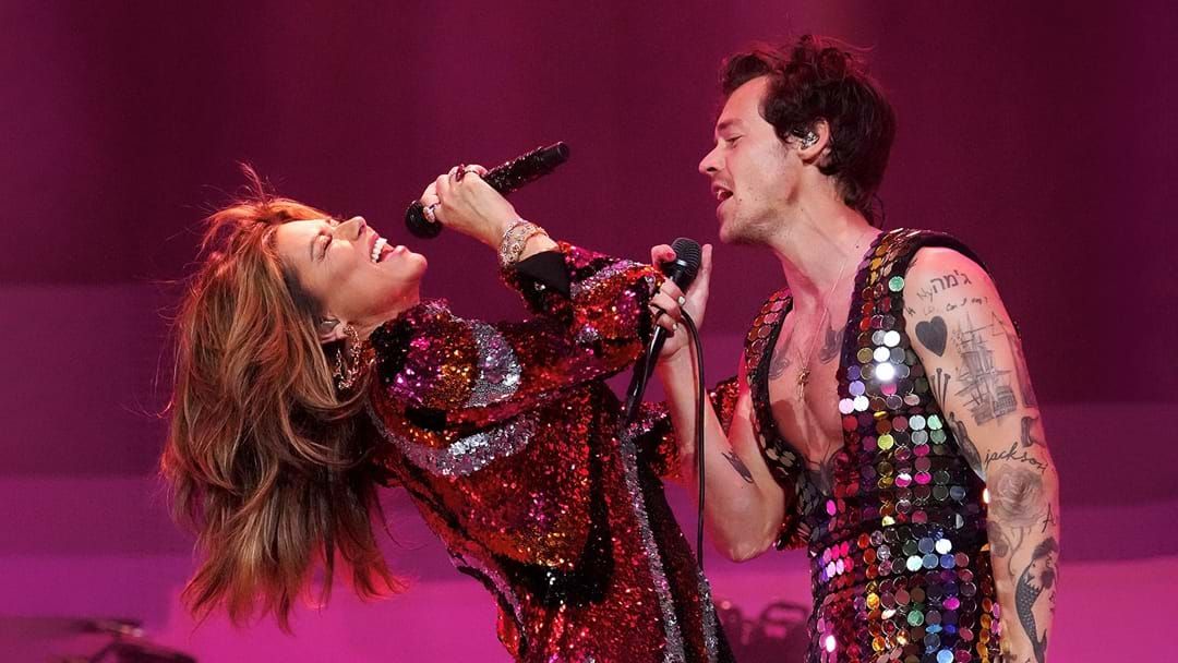 Article heading image for Harry Styles Brought Shania Twain Out On Stage At Coachella!