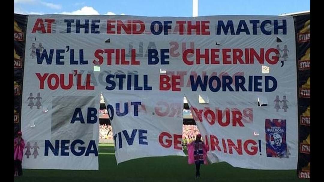 Article heading image for The Western Bulldogs Have The Best Banner Game In The AFL