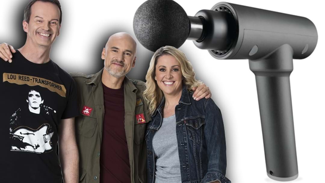 Article heading image for Clairsy, Matt And Kymba Are 99% Sure This Isn't A "Massage Gun"