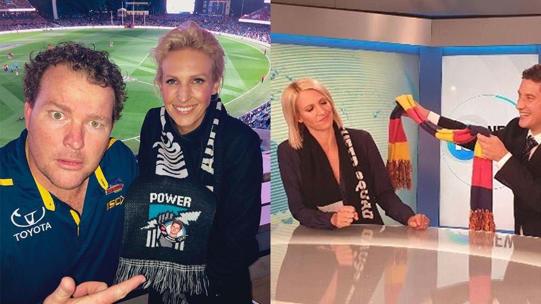Article heading image for Bec Will Be Wearing A Crows Scarf On The News Tonight 