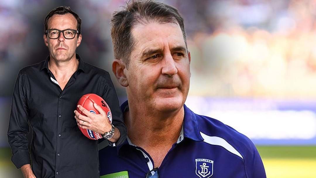 Article heading image for Damian Barrett Says That Freo’s Ross Lyon Presser Was “Late And Unconvincing”
