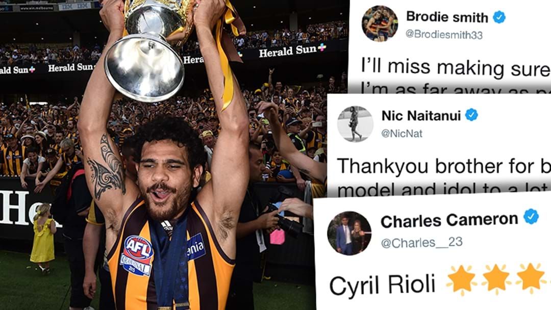Article heading image for AFL Players React To Cyril Rioli's Retirement