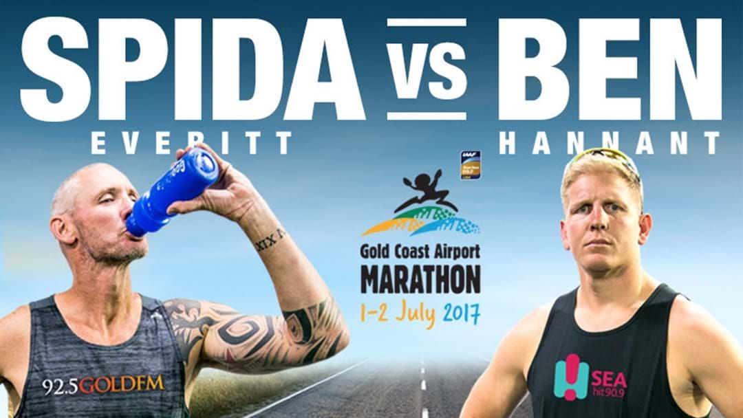 Article heading image for Spida v Ben from Sea FM going head to head in the Gold Coast Airport Marathon