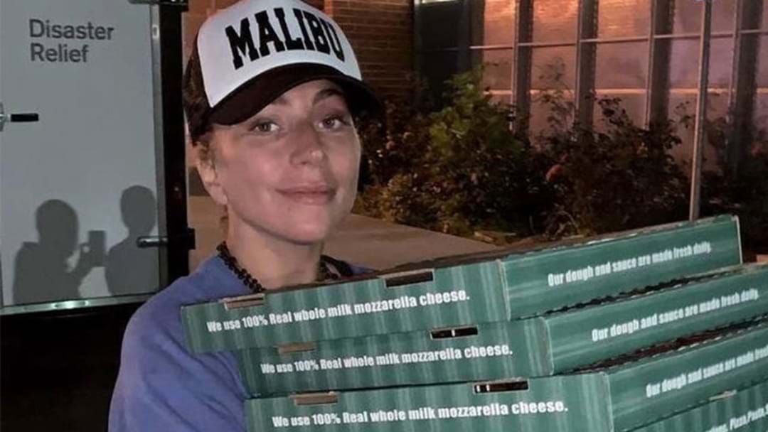 Article heading image for Lady Gaga Personally Delivered Pizza To California Wildfire Victims 