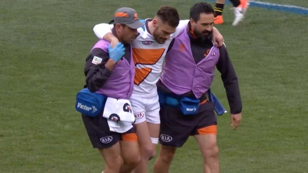 Article heading image for Stephen Coniglio Has Left The Ground With A Leg Injury