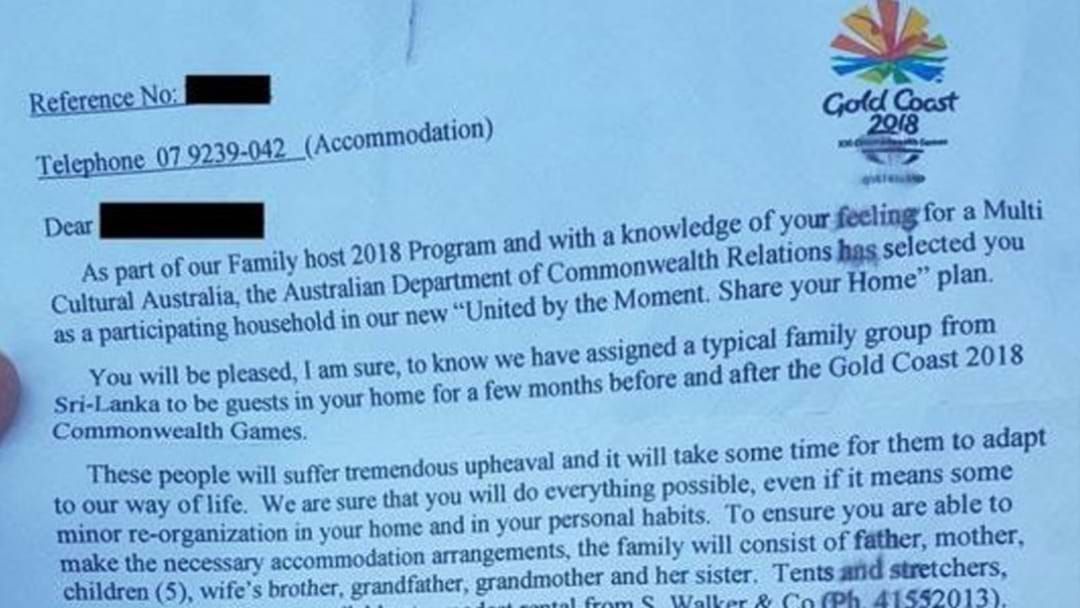 Article heading image for Fake Letters Posted Advising Gold Coast Residents That They'll Be Hosting A Sri-Lankan Family For Months