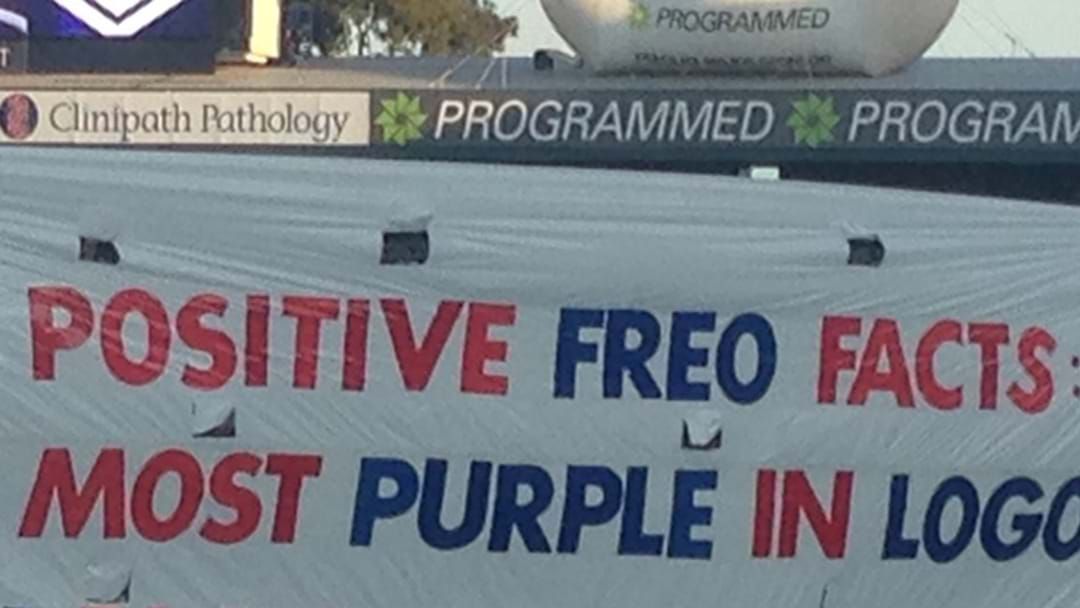 Article heading image for The Western Bulldogs Banner Has Revealed Some Brilliant Facts About Fremantle