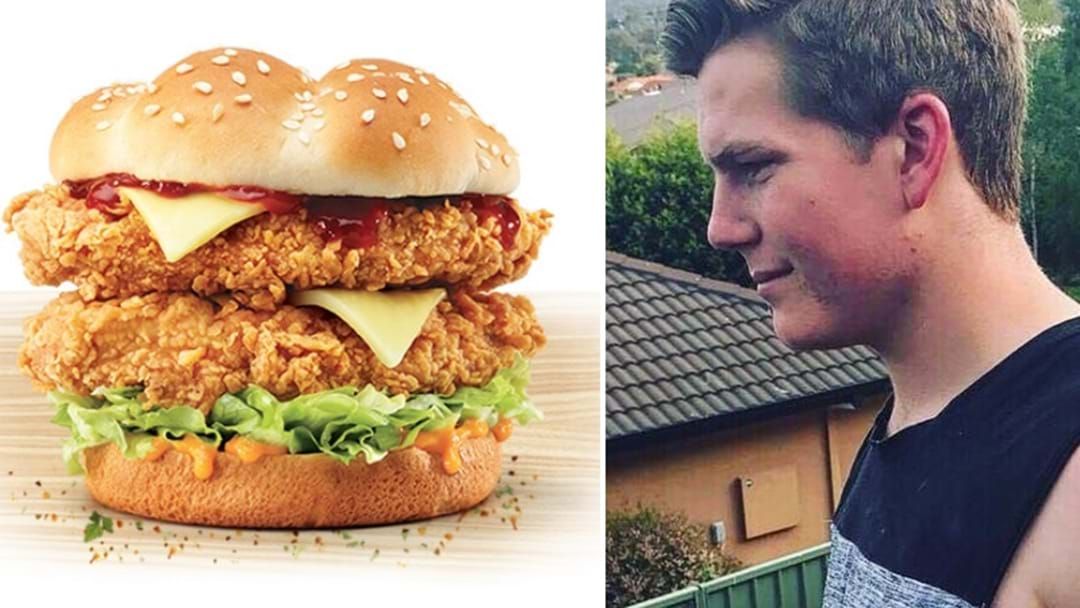 Article heading image for Aussie Bloke Gets Tattoo To Pledge His Undying Love For A KFC Burger 