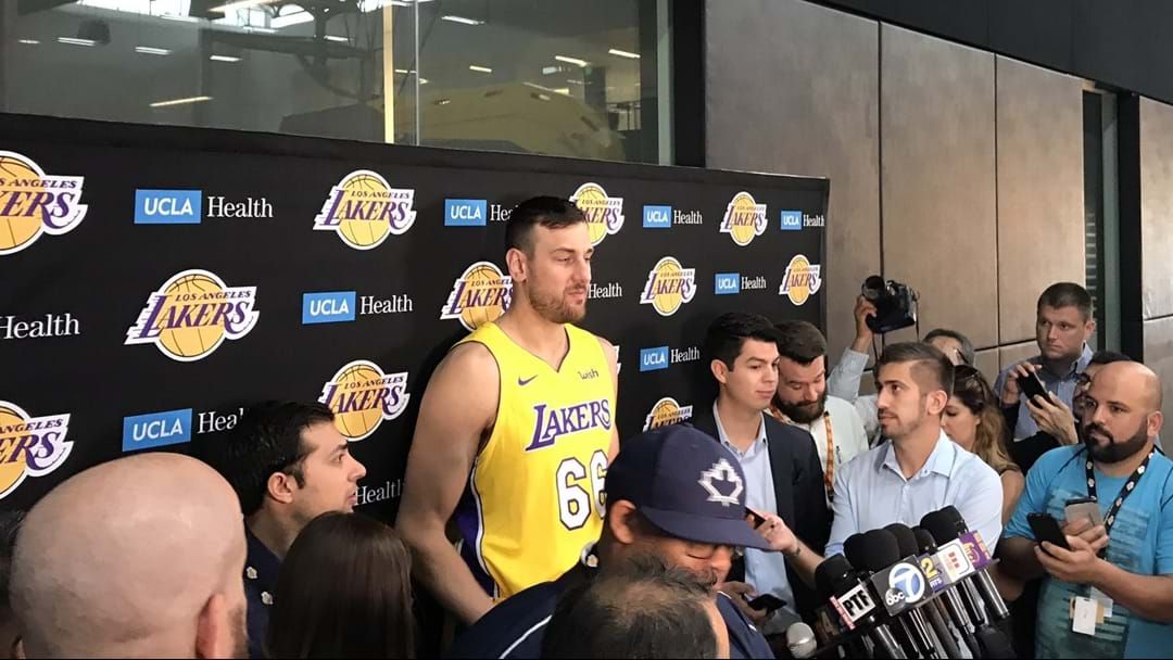 Article heading image for Andrew Bogut Unveiled By The Lakers