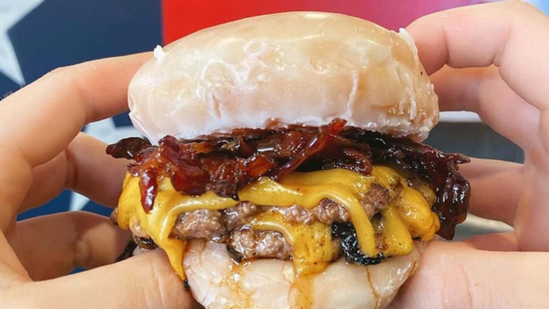 Article heading image for PSA: A Krispy Kreme Burger Now Exists And We Are Screaming
