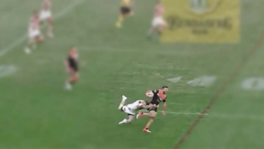 Article heading image for Watch This Sublime Tackle From Josh Dugan On James Tedesco