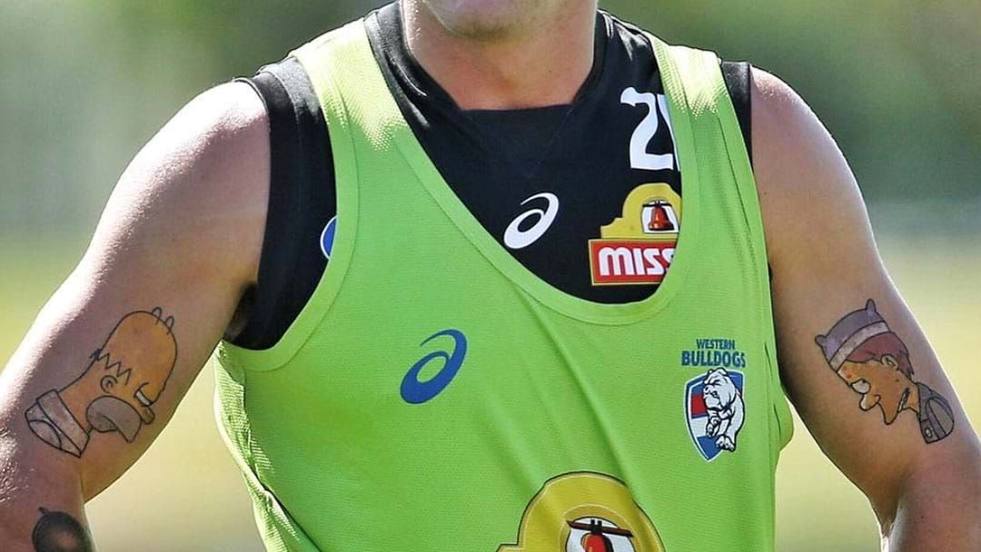 Article heading image for LISTEN | Easton Wood Explains The Bulldogs Camp’s Reaction To Libba’s Simpsons Tatts