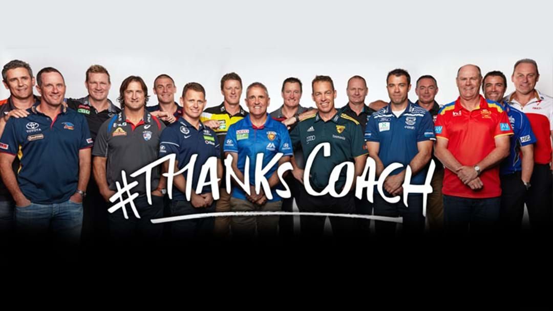 Article heading image for AFL Coaches Join Forces For #ThanksCoach 