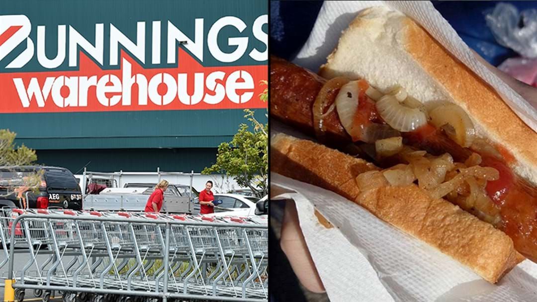 Man Attempting to Eat a Snag From Every Bunnings in Australia