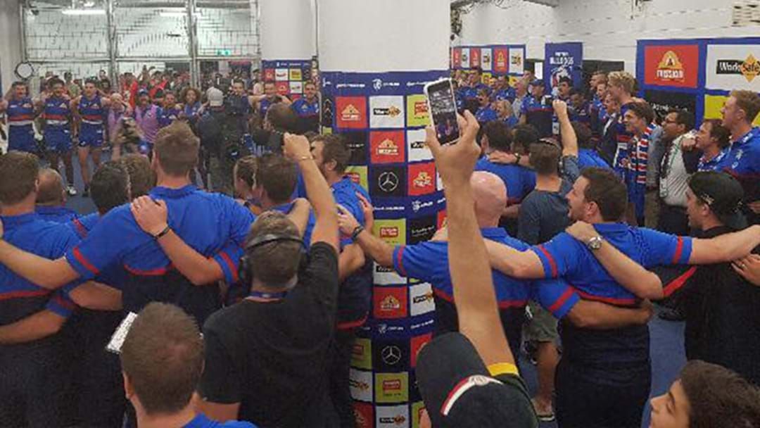 Article heading image for Robbo: Luke Beveridge Pulled All The Bulldogs Players & Staff Together For The Team Song