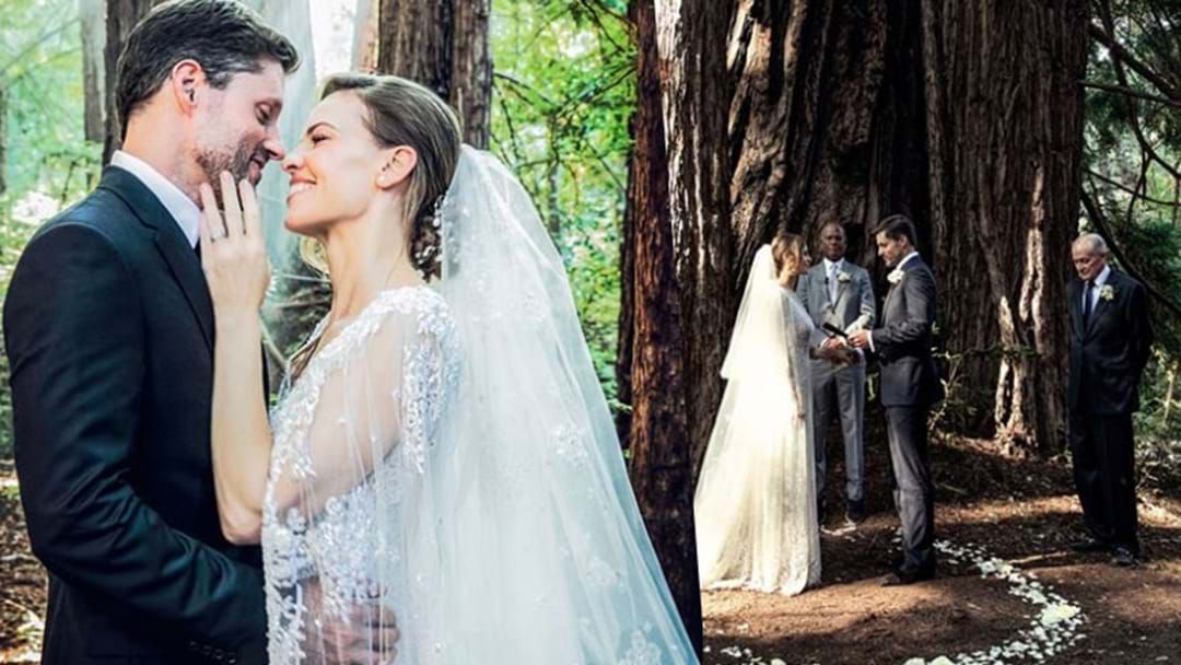 Article heading image for Hilary Swank’s MAGICAL Wedding Photos Are A Dream Come True