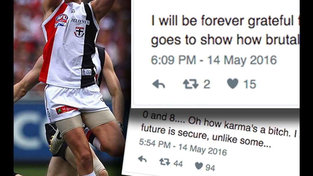 Article heading image for Former Saints Player Has A Crack At Ross Lyon On Twitter, Then Unloads On Fans