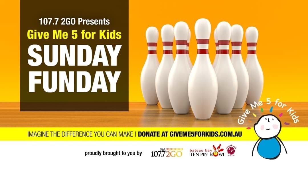 Article heading image for Give Me 5 For Kids Sunday Funday At Bateau Bay Ten Pin Bowl!