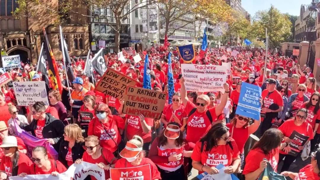Article heading image for Thousands Of Teachers Rally In Solidarity Across NSW In Historic Joint Strike